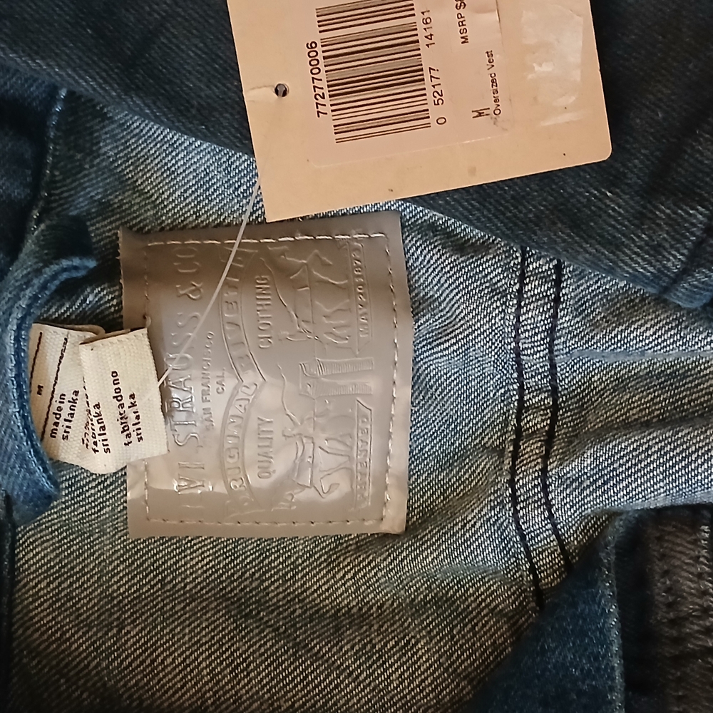 Levi's Denim Blue Jeans Vest
